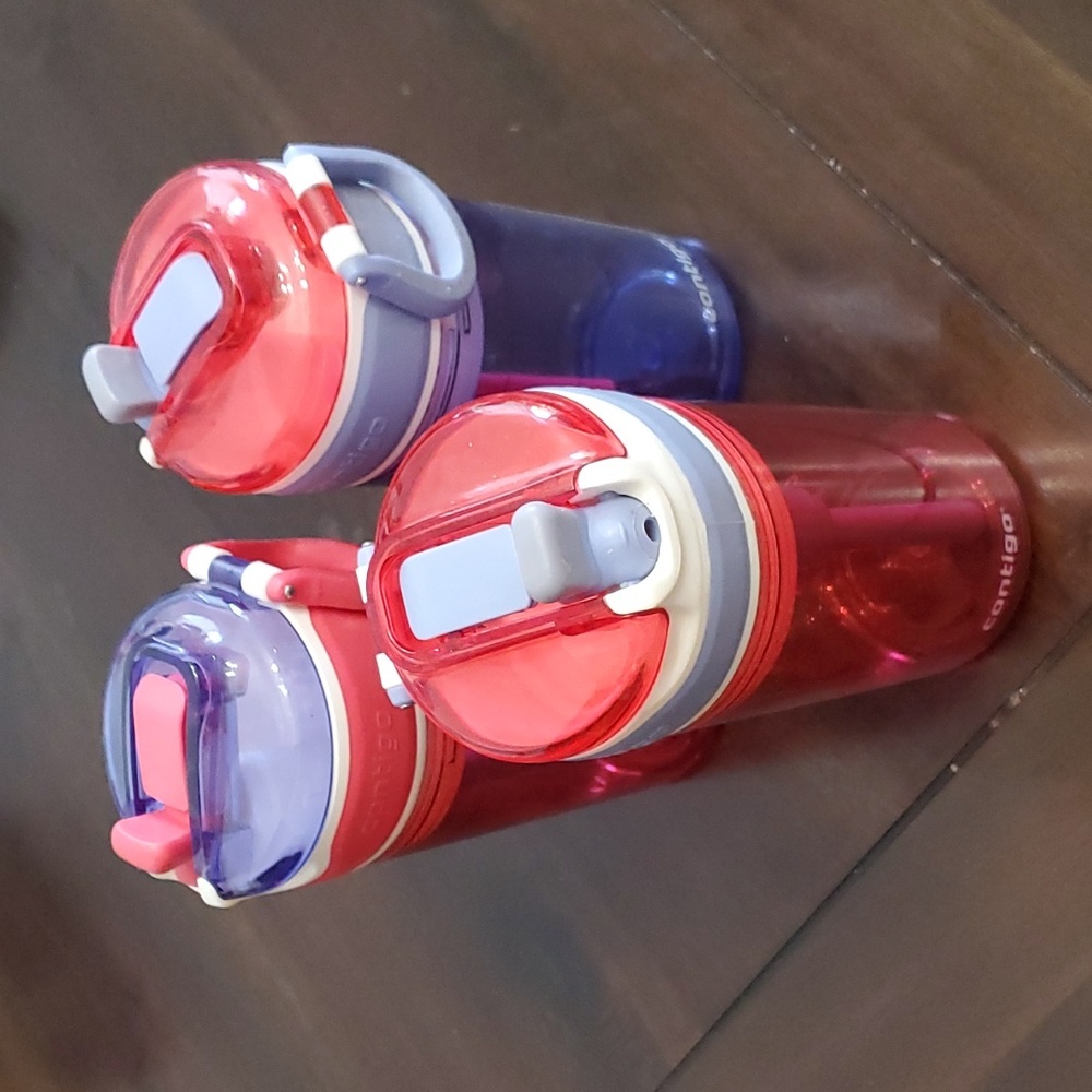 Contigo Pink, and Purple Snack, Water Bottles Snack Cups (A-1)